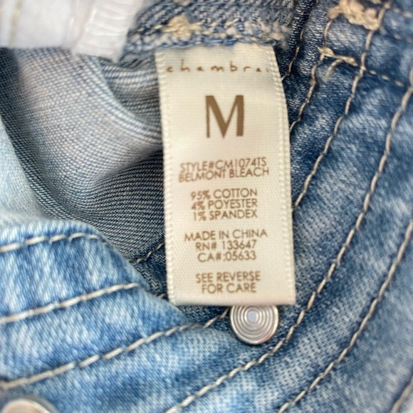 Chambrai Los Angeles Denim Jacket Women’s Medium Blue Light Wash Hipster Boho - Picture 4 of 9